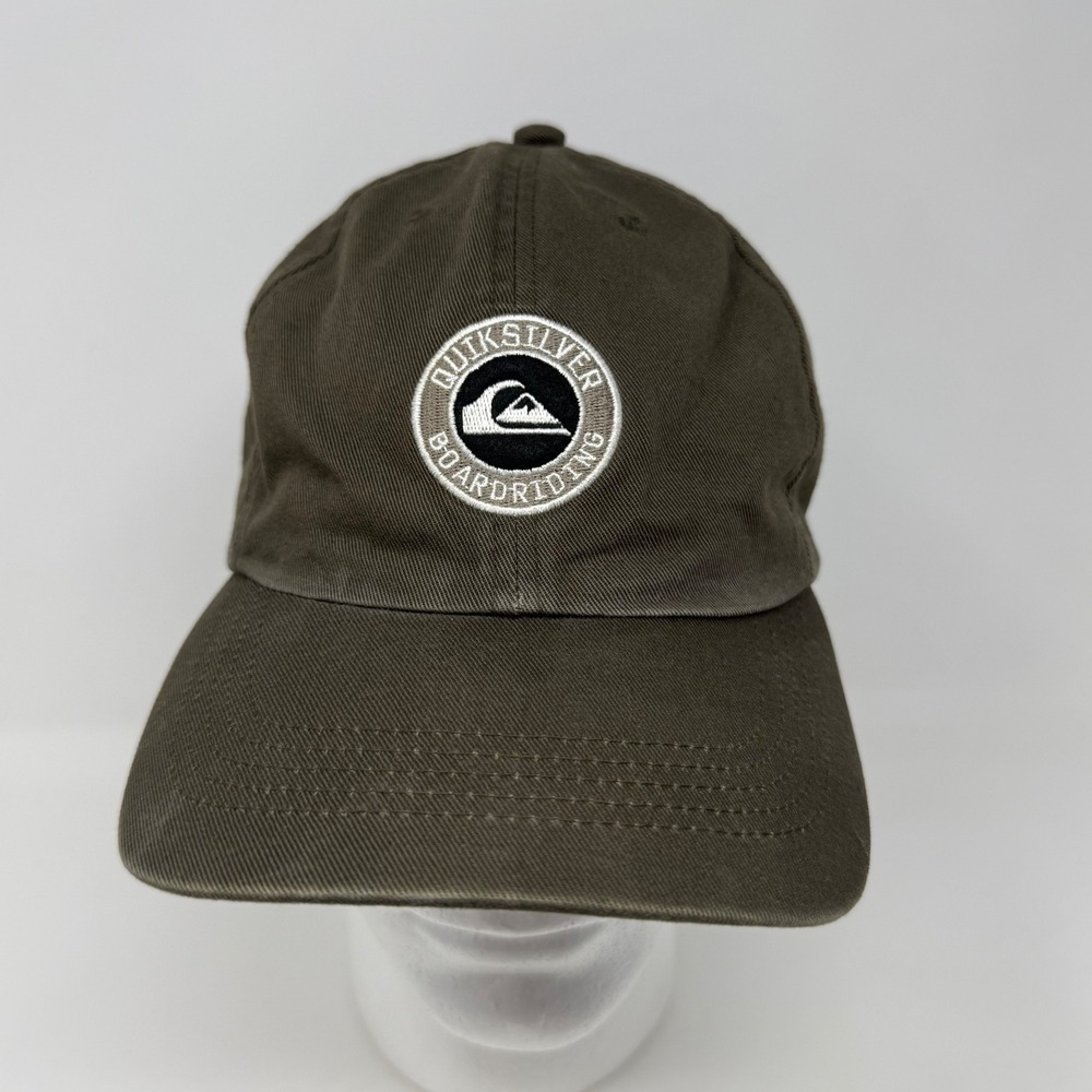 Quiksilver Boardriding Mens Brown 100% Cotton Adjustable Strapback Dad Hat Cap
